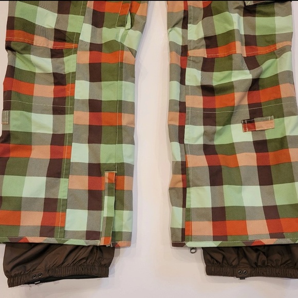Burton Green and Orange Plaid Cargo Pants** - Picture 4 of 7
